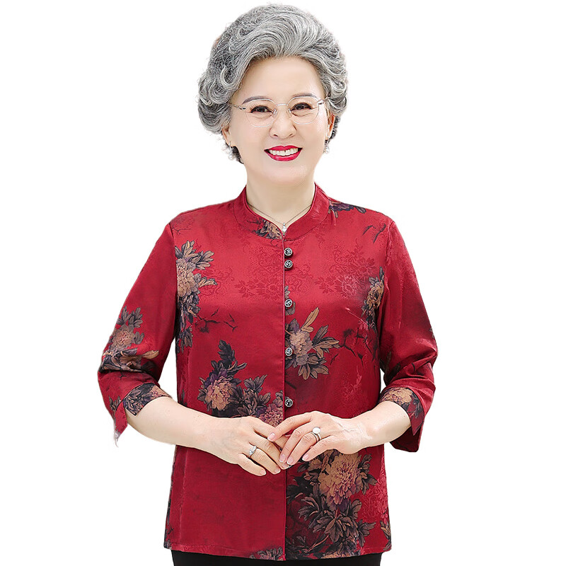 红绸映福寿，夏风送吉祥——80至90岁老人寿宴唐装女装精选